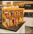 7 in 1 Kitchen Masala Rack Wall-mounted Spice Rack  Available in Random Colors. 