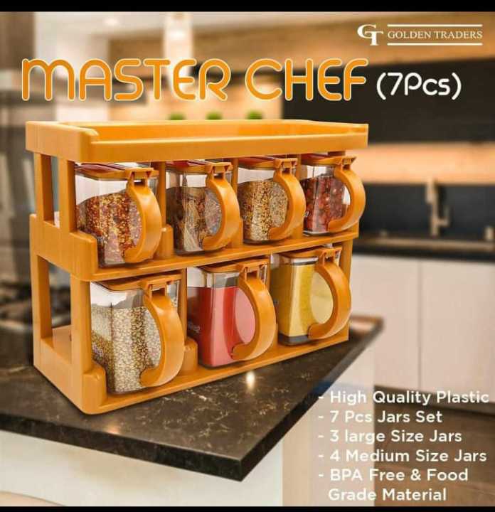 7 in 1 Kitchen Masala Rack Wall mounted Spice Rack Available in Random Colors Daraz.pk