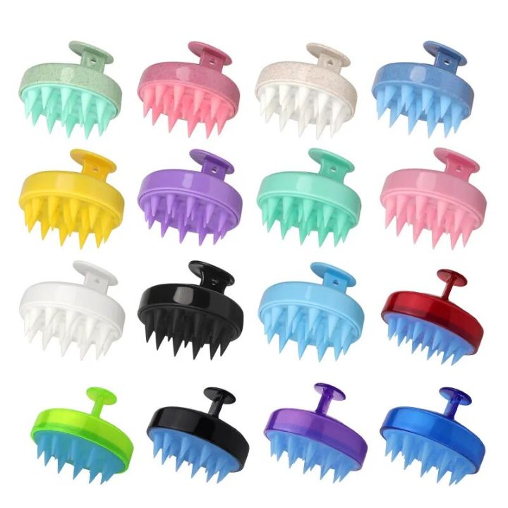 faraz store Silicone Shampoo Brush Head Scalp Massage Comb Hair Washing Comb Body Massage Brush Bath Shower Brush Salon Hairdressing Tool