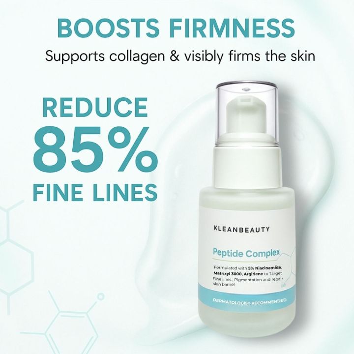 Klean%20Beauty%20%E2%80%93%20Peptide%20Complex%20Serum%2030ml%20%7C%20Anti-Aging%20Serum%20%7C%20Collagen%20Booster%20%7C%20Reduces%20Fine%20Lines%20&%20Wrinkles%20%7C%20Skin%20Firming%20%7C%20Hydrating%20%7C%20Lightweight%20%7C%20Non-Sticky%20%7C%20Skin%20Barrier%20Repair%20%7C%20Korean%20Glass%20Skin%20-%20Image%202