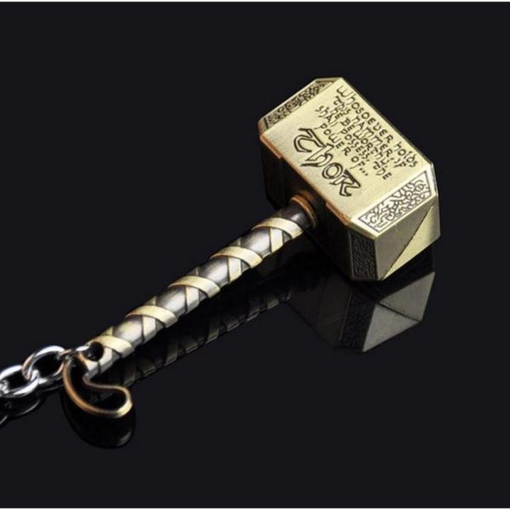 Thor Key Chain Thor Hammer Keychain Marvel Avengers Key Rings Movie Series Thor Key Holder Thor The Dark World Key Finder Bags Keyring