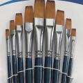 artist paint brushes flat tip 10pcs. 
