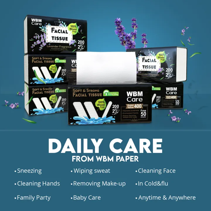 Pack%20of%206%20WBM%20Care%20Facial%20Tissue%20Medium%20Lavender%202%20Ply%20-%20200%20Sheets%20%20Facial%20Tissue%20Paper%20-%20Image%206