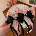 Kawii Star hair clips Trendy Sweetheart Elegant Bowknot hair clips Silk ribbon Cute Girls' hair accessories for Daily wear Party hairstyles School accessories Teenagers Hair styling tools. 