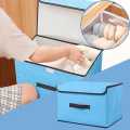 Home Fabric Folding Storage Storage Box With Lid Dustproof Portable Box Clothing Sundries Multifunctional Storage Box. 