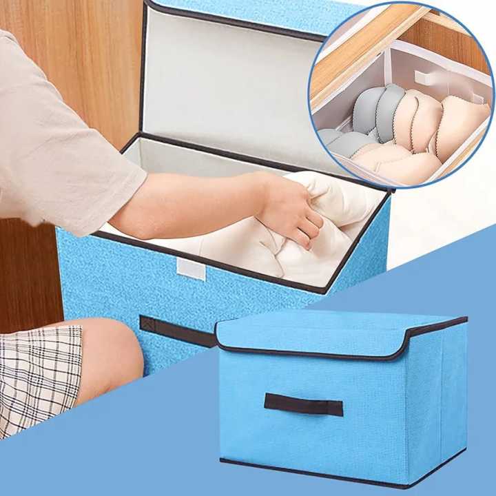 Home%20Fabric%20Folding%20Storage%20Storage%20Box%20With%20Lid%20Dustproof%20Portable%20Box%20Clothing%20Sundries%20Multifunctional%20Storage%20Box%20-%20Image%204