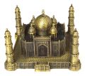 Metal Taj Mahal Model For Home & Office Decoration - Antique Golden. 