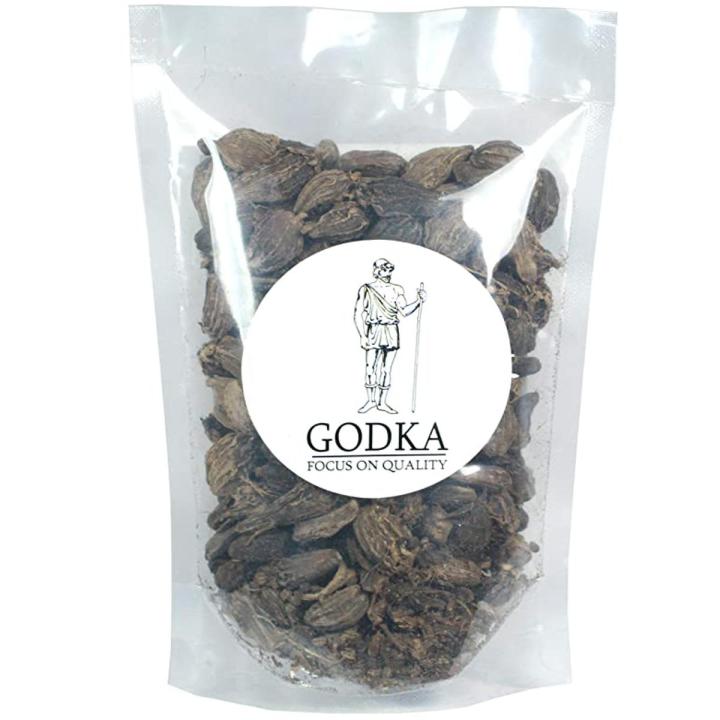 Godka Whole Black Cardamom/Badi Elaichi/Fresh Sabut Big Elaichi,750g