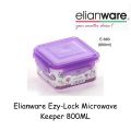 ELIANWARE EZY-LOCK 800ml ACRYLIC MICROWAVABLE LUNCH BOX FOOD CONTAINER Box Made In Malaysia. 