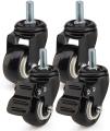 Caster Wheels MultiWare 4 x Heavy Duty 50mm Rubber PU Swivel 200kg Castor Wheels Trolley Furniture. 