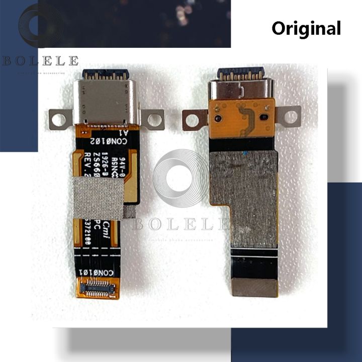 Original Charge Port For ASUS ROG Phone 2 II ROG2 ZS660KL USB Charge Port Dock Plug Charger Board Connector Charging Flex Cable