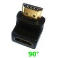 HDMI Adapter,HDMI Male to Female 90 Degree Right Angle Coupler Extender Connector,(Bend 90 Degree). 