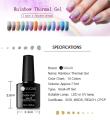 UR SUGAR Rainbow Thermal Color Changing Gel Nail Polish Holographic Glitter Temperature Soak Off UV Gel Varnish 7.5ml Nail Art. 