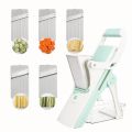 Supernal Safe Mandoline Slicer For Kitchen,Vegetable Slicer Mandolin (5 Kind Blades),Food Onion Vegetable Chopper,Cheese Slicer,French Fry Cutter. 