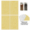 274pcs/8 Sheet Creative Transparent Waterproof Spice Perfume Labels Kitchen Pantry Markers Sticker for Glass Jars Storage Bottle Cherry Super Store. 