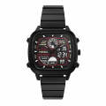 Fossil Retro Anadigital Black Stainless Steel Positive Display Dial Analog & Digital Watch for Gents - FS5891. 