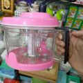 2L MANUAL MULTI FUNCTION FOOD PROCESSOR WITH SHARP FIVE BLADS FOR VEGETABLE AND MEAT EASY TO CARRY. 