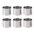 BRADOO-6 Pieces Round Biscuit Cutter Stainless Steel Mousse Ring Mini Circle Cookie Cutters Frying Egg Rings Baking Tool. 