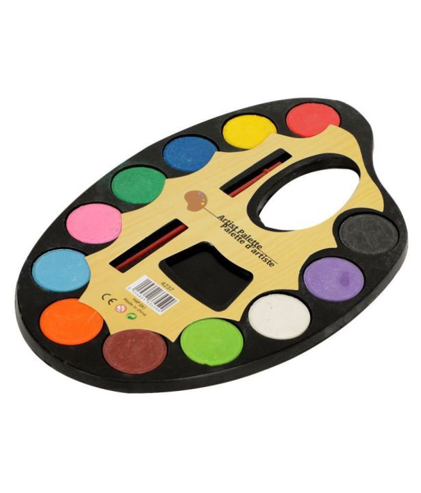 Water colors - Water paints - 12 color - Brush included.