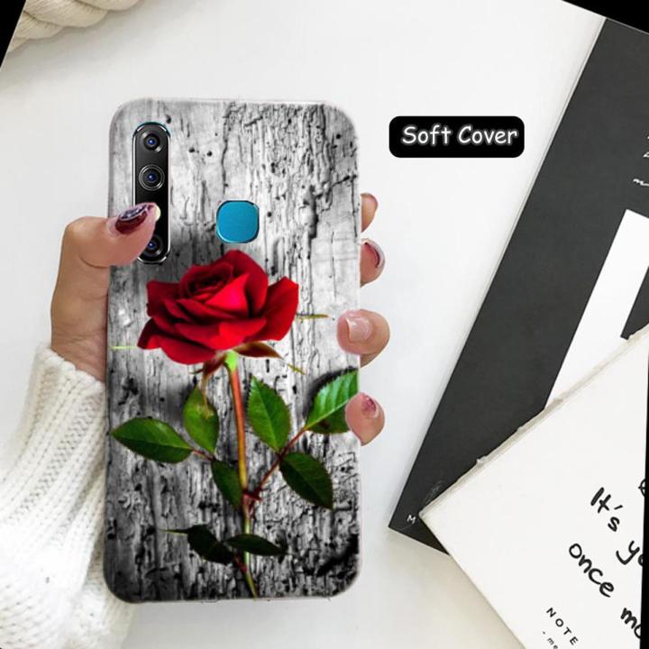 Infinix Hot 8 Cover Case ( X650C ) - Rose Soft Cover Case for Infinix X650C