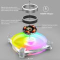 【ZOSR】X3 120mm 5V ARGB Cooling Fan PWM 6PIN Mute PC Computer Case Fan Cooler With Music Rhythm Wireless Controller Radiator. 
