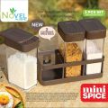 4 Pcs Set Spice Masala Plastic Storage box - Multipurpose Box Masala Boxes For Kitchen - Masala Box For Kitchen - Spice Racks - Spice Kit. 