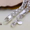 Wholesale 925 Sterling Silver Bracelets Jewelry chain women lady men 6mm 4MM high quality valentine gift beautiful factory price. 