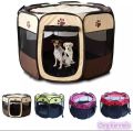 Portable Folding Pet tent Dog House Cage Dog Cat Tent Playpen Puppy Kennel Easy Operation Octagon Fence. 