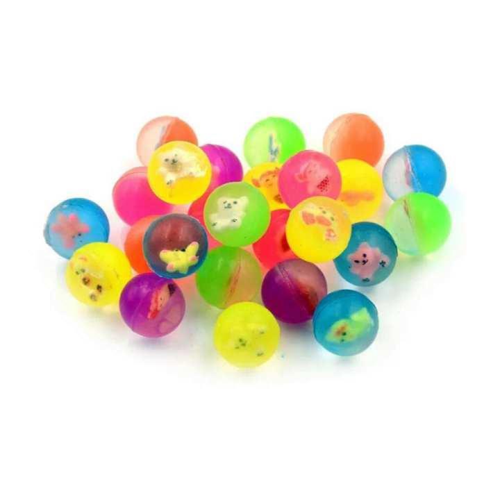 Rubber Soft Ping Pong Magic Bouncing Balls Multi Colour Pack of 10 Balls