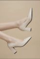 Women Block Platform heels pumps shoes ladies casual shoes. 