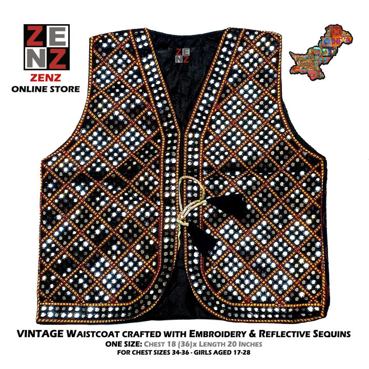 Sindhi%20Embroidery%20Black%20Waistcoat%20Koti%20&%20Purse%20Combo%20Set%20by%20Zenz%20Pakistani%20Turkish%20Afghani%20Vintage%20Traditional%20Wear%20Fashion%20Girls%20Females%20Womens%20-%20Image%205