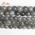 Natural Labradorite Larvikite Stone Beads Gray Moonstone Round Loose Spacer Beads For Jewelry DIY Making Bracelets 4 6 8 10 12mm. 