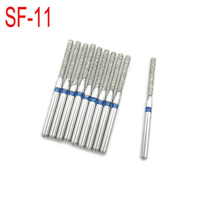 【Aesth Diary Store】10Pcs/Kit Diamantboor Dental Burs Voor Hoge Snelheid Handstuk Materialen Sf Serie