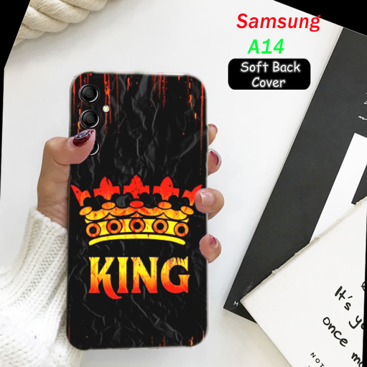 Samsung Galaxy A14 Pouch Cover Boys - King Soft Back Cover Case For Samsung Galaxy A14 - Black