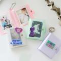 3 inch Cute Mini Glitter Photo Album 36 Pockets Glitter Jelly Color Photo Album Kpop Binder Photocard Holder Collect Book 215#. 