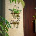 Glass Hanging Planter Terrarium – Hydroponic Test Tube Vase with Wooden Hanger & Rope for Green Plants, Flowers, Home & Office Décor By Padini Collection. 