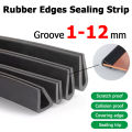 1M Groove 1-12mm U Shaped Rubber Edges Sealing Strip Black Protector Edge Sealing For Car Doors, Glass, Metal Panel. 