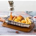 New Imported Quality Stainless Steel French Fries Fish And Chips Appetizers Stand Square Snack Basket Cone Basket Fry Holder Cup Kitchen Party Supplies. 