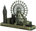 Retro City Bronze London Eye Big Ben Tower Bridge UK Model Decor Metal Statue Figurine Living Room Vintage Home Decor for Gifts Party Desktop Decoration. 