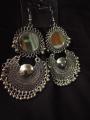 Antique mirror jhumkay. 