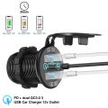 PD Type C and QC3.0 Dual USB Charger PD 3.0 & Two QC3.0 Ports with Touch Switch Fast Car Adapter. 