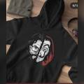 Unisex Black Kangaroo Hoodie with Drawstring - Premium Quality Long Sleeve Pullover for Winter Wear. 