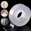 Nano PU Gel Double-Sided Traceless Transparent Adhesive Tape (24mm By 5 Meter). 