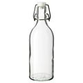 IKEA KORKEN Water Bottle with stopper, clear glass, 0.5 L for Milk, Juice and decoration. 