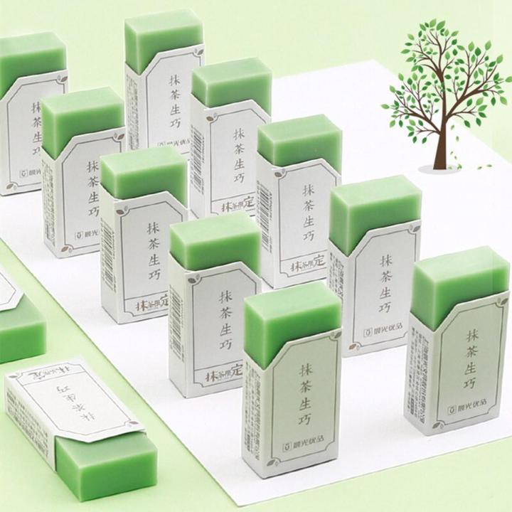 Matcha Eraser No Debris Pupils Prizes Student Stationery Creative Ultra-Clean Eraser Rubber Wipe clean without leavin School