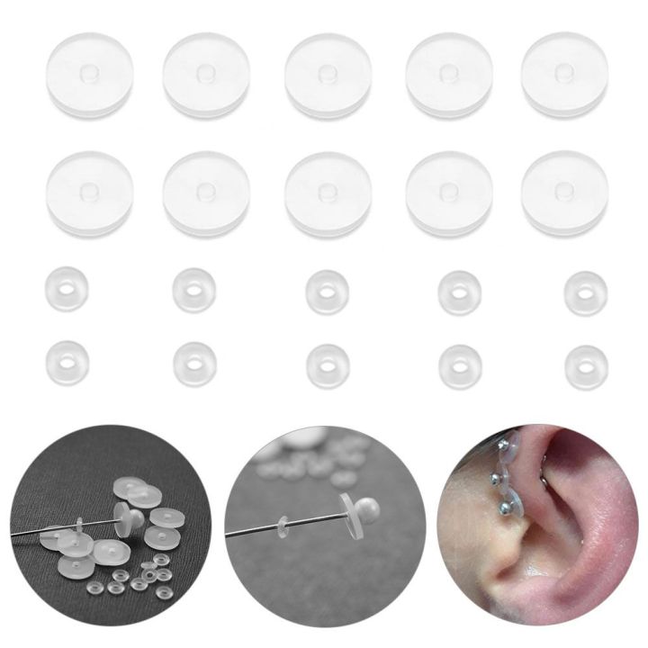 Piercing for Nose Ear Cartilage Discs with Round Ring Anti-sagging Piercing Healing Silicone Discs Fixed Rings Anti Hyperplasia