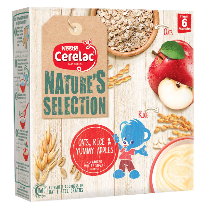 Baby Food - NESTLE CERELAC Nature's Selection (Rice, Oats & Apple) Rice 175g