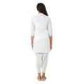 EGO Fall 2019 Off White Cotton 2Pcs Stitched For Women. 