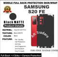 SAMSUNG S20 FE FULL BACK 360 premium Protection Skin / Wrap. 