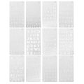 12 Pcs Alphabet Stencils Reusable Letter Painting Stencils Plastic DIY Drawing Spraying Scale Templates. 